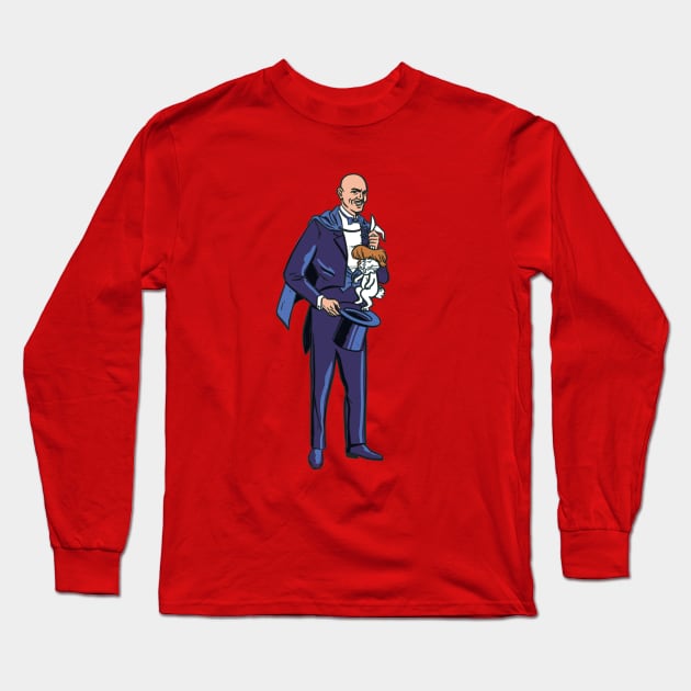 The Magician's Hare - A Bald Dad's Bad Dad Joke Long Sleeve T-Shirt by sombreroinc